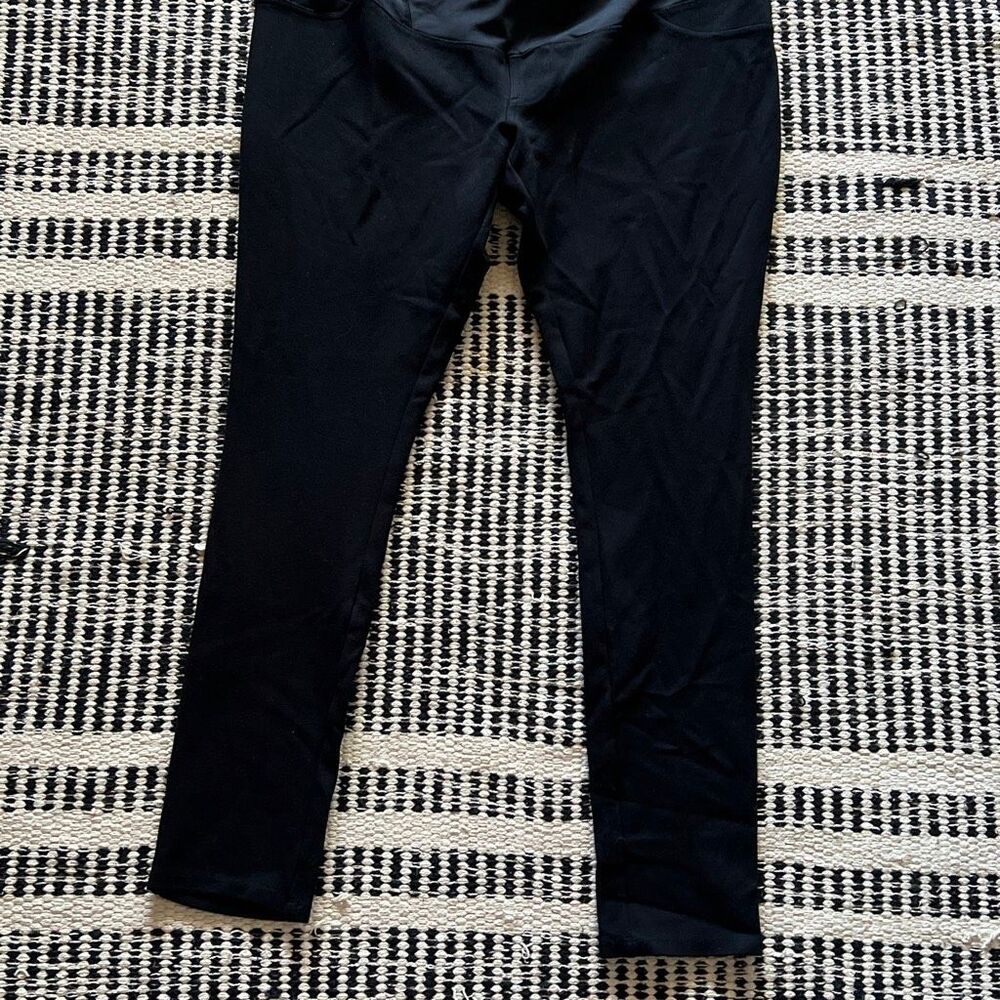 Isabel maternity size medium black stretchy maternity skinny pants - Picture 2 of 6